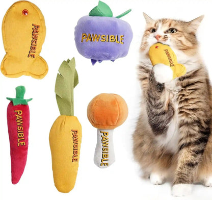 Cactus Catnip Toys, 100% Pure Organic Catnip-Filled Toys without Cotton | 5 Pack Interactive Kitten Toy for Anxiety Relief, Soft Cute Teething &Chew Toys for Indoor Cats8