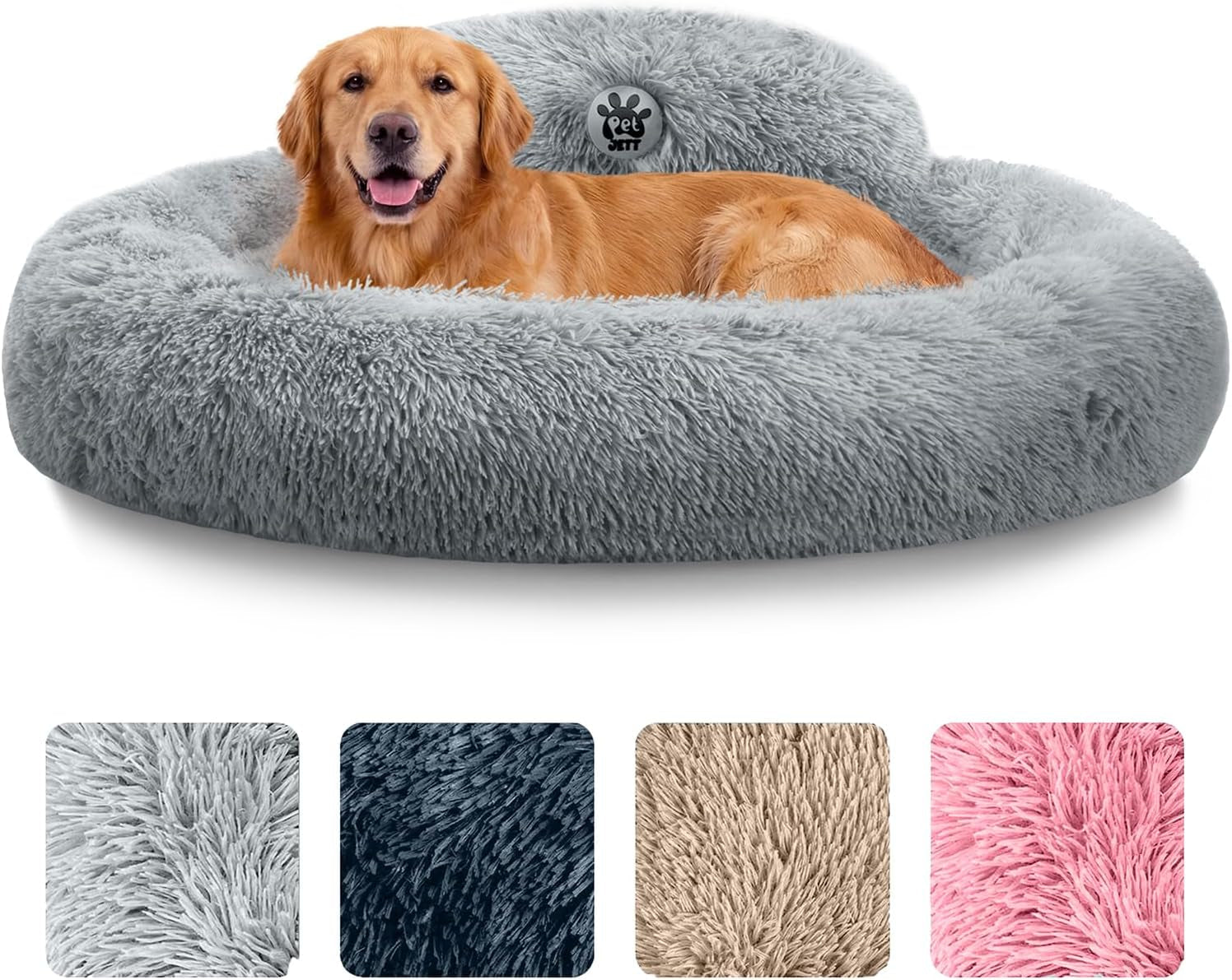 petjett-calming-dog-bed-medium-size-dog-30-donut-bed-washable-dog-bed-anti-slip-super-soft-fluffy-plush-round-dog-bed-anti-anxiety-premium-comfort-pet-bed-fits-dogs-upto-45-lbs-dark-grey