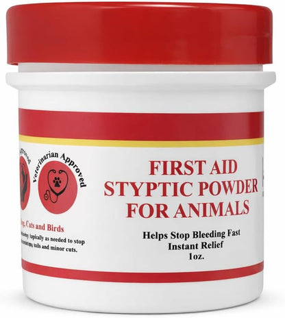 G.B.S Styptic Powder for Dogs, Cats, and Birds (1 Oz) - Fast-Acting Blood Stop Powder for Pets & Animals - Quick Stop Bleeding Powder for Nail Clipping, Cuts & Grooming1