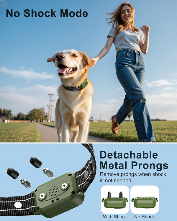 Dog Shock Collar - 4500FT Dog Training Collar with Remote, IPX8 Waterproof Electric Dog Collar with 4 Training Modes, Security Lock, Rechargeable Ecollar for 10-120Lbs Small Medium Large Dogs5