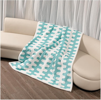 Waterproof Pet Blanket, Brown Checked Pets Throw Blankets for Dog Bed Covers Couch Sofa Stylish Jacquard for Puppy Cats Washable Reversible Furniture Protection Covers (Coffee Check,M)5