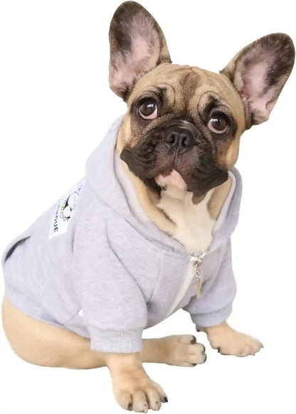 Ichoue French Bulldog Frenchie Clothes Hoodies for Dogs Pug English Boston Terrier Bully Pitbull Corgi Sweatshirt Sweater Clothing - Khaki/Xlarge17