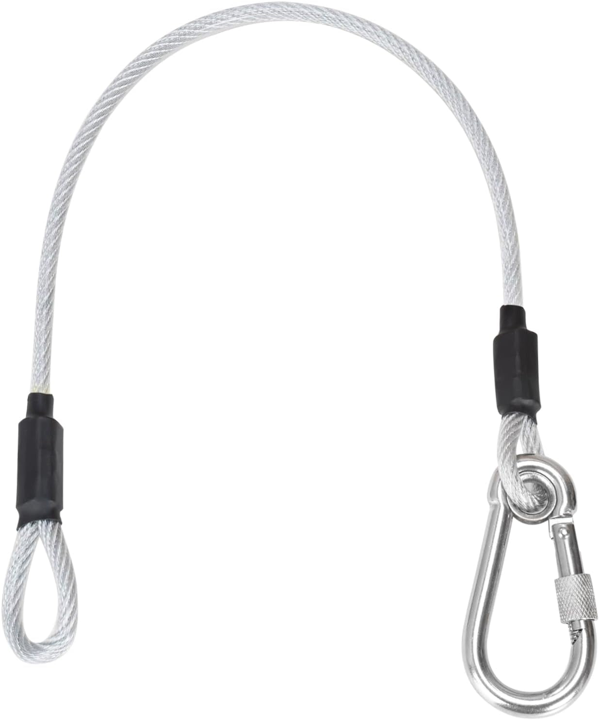 chew-proof-dog-leash-2pack-metal-cable-lead-no-tangle-multiple-dog-leashes-for-small-and-medium-dogs-heavy-duty-leash-extender-for-collars-harnesses2-pack-black-20in-50cm