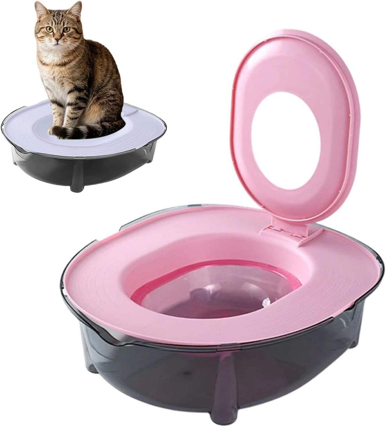 cat-toilet-training-kit-portable-litter-box-with-flushable-design-odor-control-and-anti-splash-large-thickened-pp-material-for-kittens-and-cats-grey
