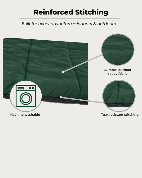 Rovepad Trail Dog Bed Mat 43"X27" – Waterproof Non Slip Outdoor Travel Mat for Camping & Car – Silent Peachskin Roll-Up Pad for Medium & Large Dogs, Machine Washable3