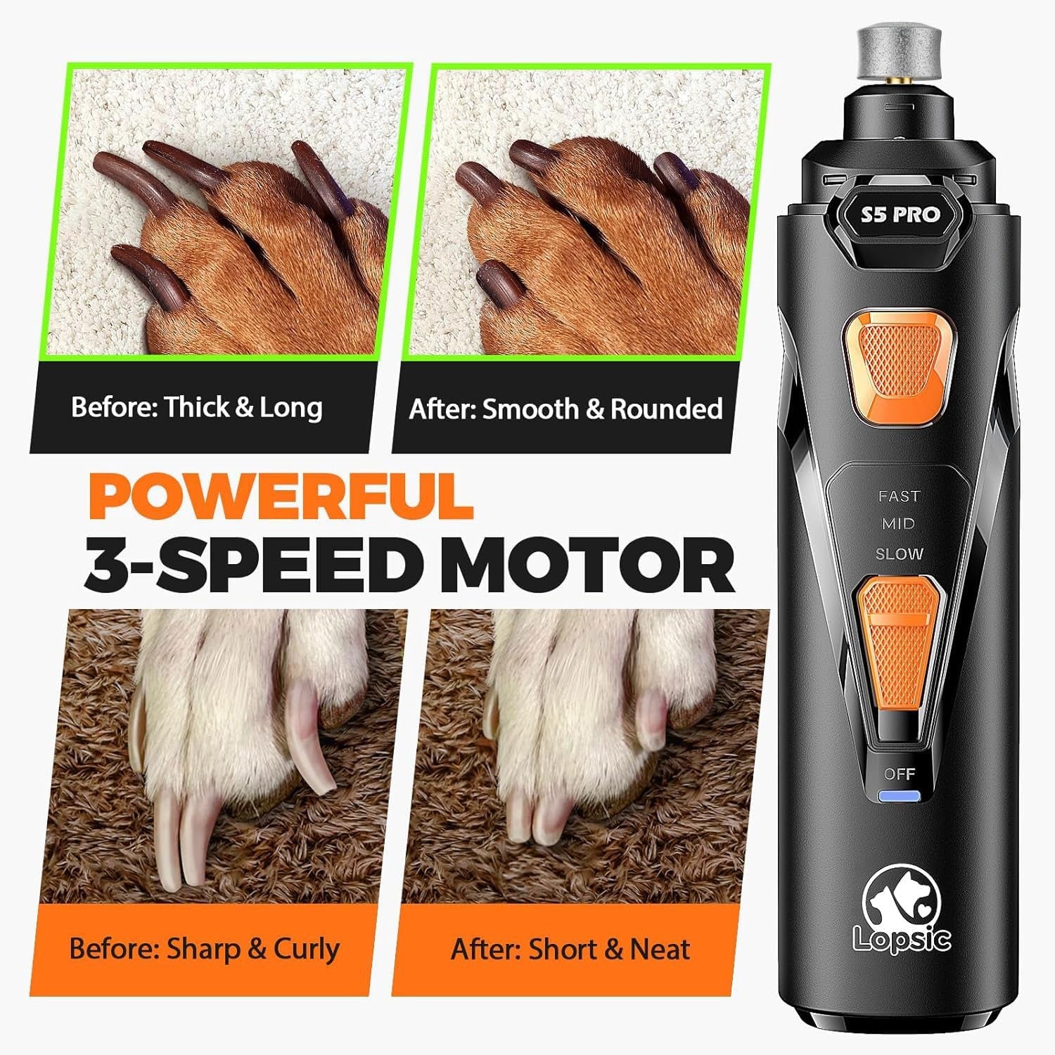 whisper-quiet-dog-nail-grinder-safe-stress-free-for-sensitive-dogs-cats-4-led-lights-3-grinding-bits-3-speed-pet-nail-trimmers-rechargeable-painless-grooming-kit-for-all-breeds-sizes