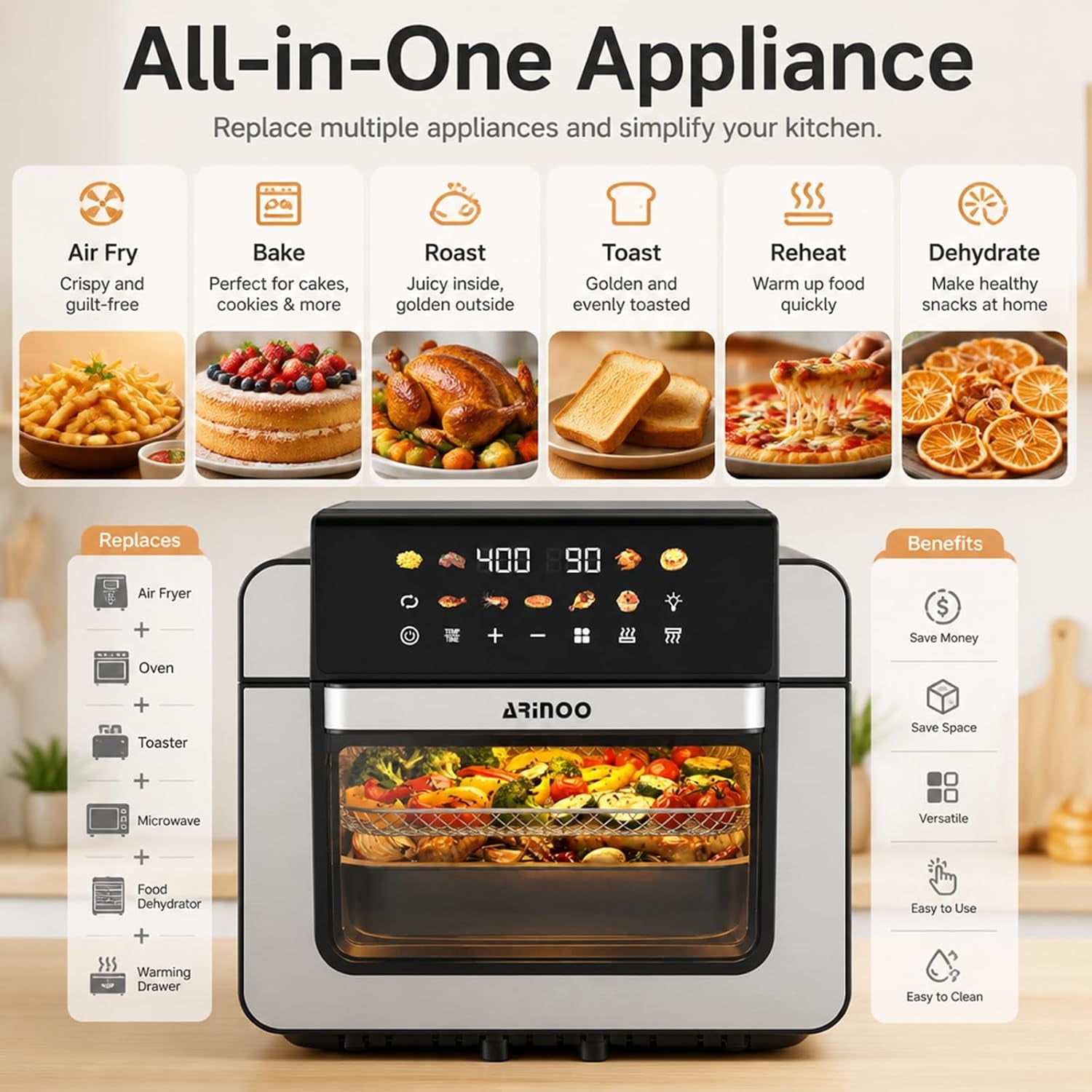 16-qt-air-fryer-toaster-oven-combo-with-pfas-free-ceramic-coating-viewing-window-9-presets-top-1700w-bottom-1500w-max-400-f-nonstick-tray-detachable-door-black-easy-to-clean