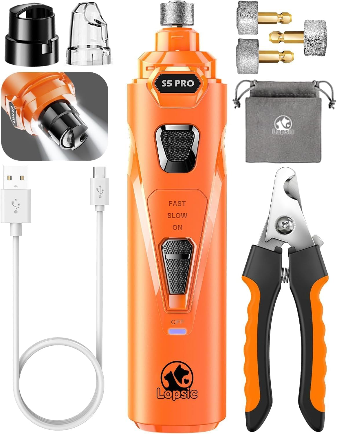 whisper-quiet-dog-nail-grinder-safe-stress-free-for-sensitive-dogs-cats-4-led-lights-3-grinding-bits-3-speed-pet-nail-trimmers-rechargeable-painless-grooming-kit-for-all-breeds-sizes