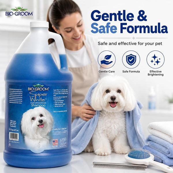 Bio-Groom Super Whitening Dog Shampoo - Whitening Pet Shampoo, Dog Bathing Supplies, Puppy Wash, Grooming Supplies, Cruelty-Free - 1 Gallon4