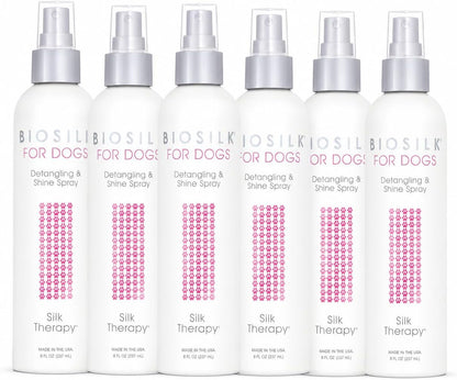 Biosilk for Dogs Silk Therapy Detangling and Shine Protecting Spray, Ph Balanced Leave-In Mist with Silk and Vitamins for Dematting, Paraben-Free, All Coats and Breeds, 8 Fl Oz | Ph-Balanced, Paraben-Free Leave-In Mist with Silk and Vitamins; Dematting Spray for All Coats and Breeds17