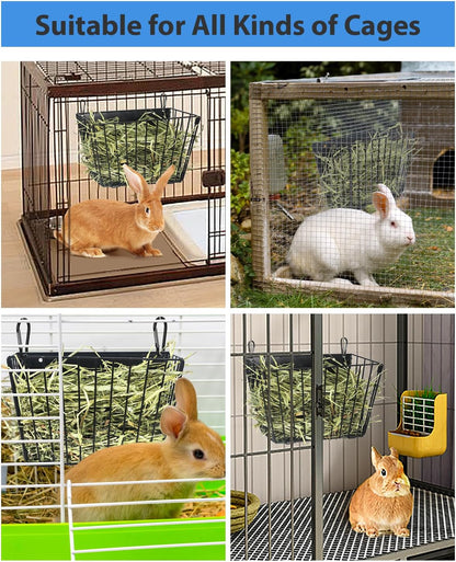 X Large Rabbit Hay Feeder Guinea Pig Hay Feeder Metal Frame Bunny Hay Holder Guinea Pig Hay Holder for Bunny, Guinea Pigs, Chinchillas, Small Animals (1 Pack)7