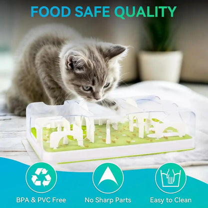 ALL for PAWS Interactive Cat Puzzle Feeder & Slow Feed Toy – Mental Stimulation Treat Dispenser Maze for Indoor Cats, Enrichment & Cat Food Toy6
