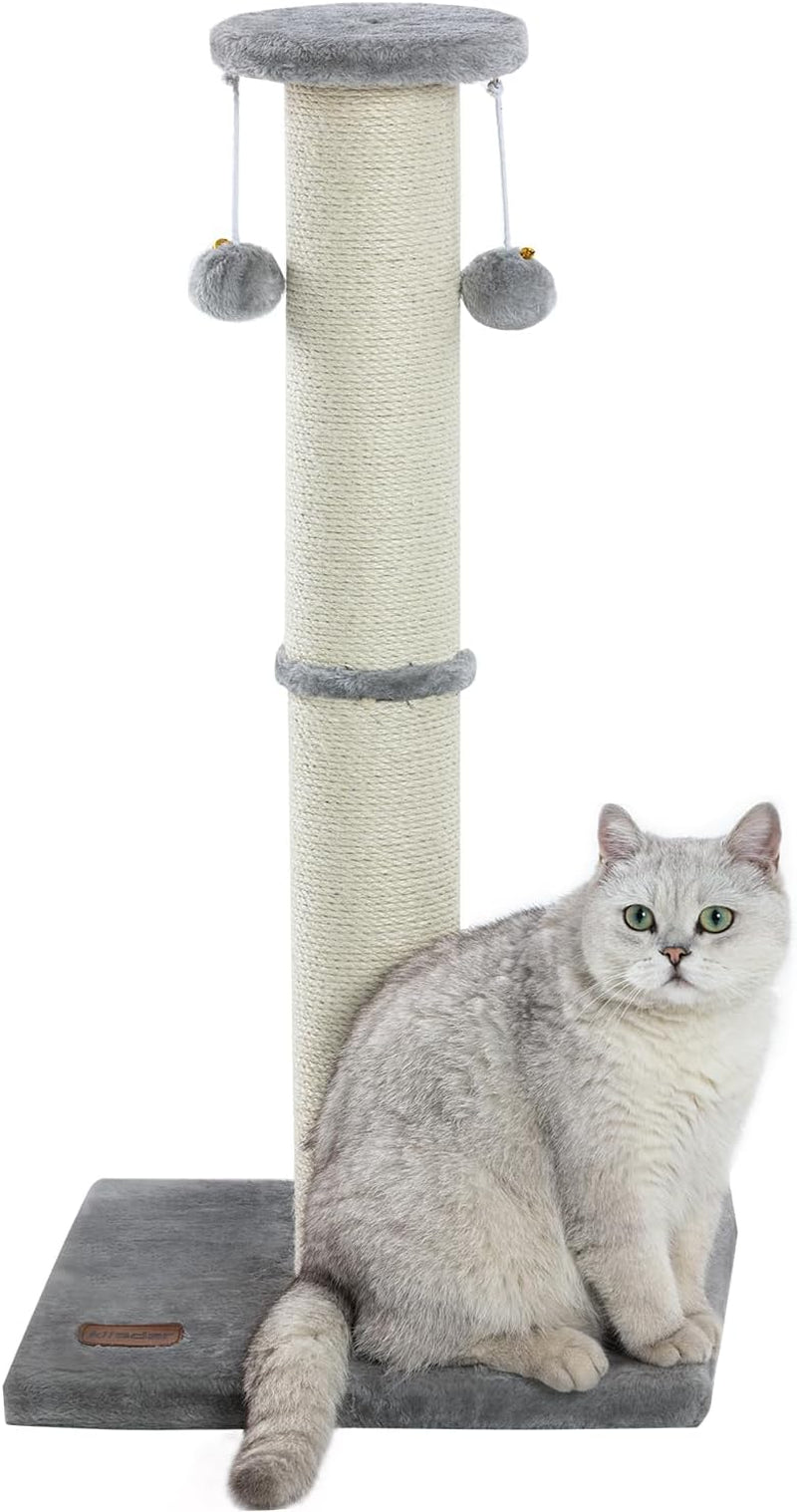 34inch-tall-cat-scratching-post-for-indoor-cats-adults-4-3inch-diameter-large-cat-scratch-post-sturdy-and-durable-cat-scratcher-with-dangling-balls-natural-sisal-grey