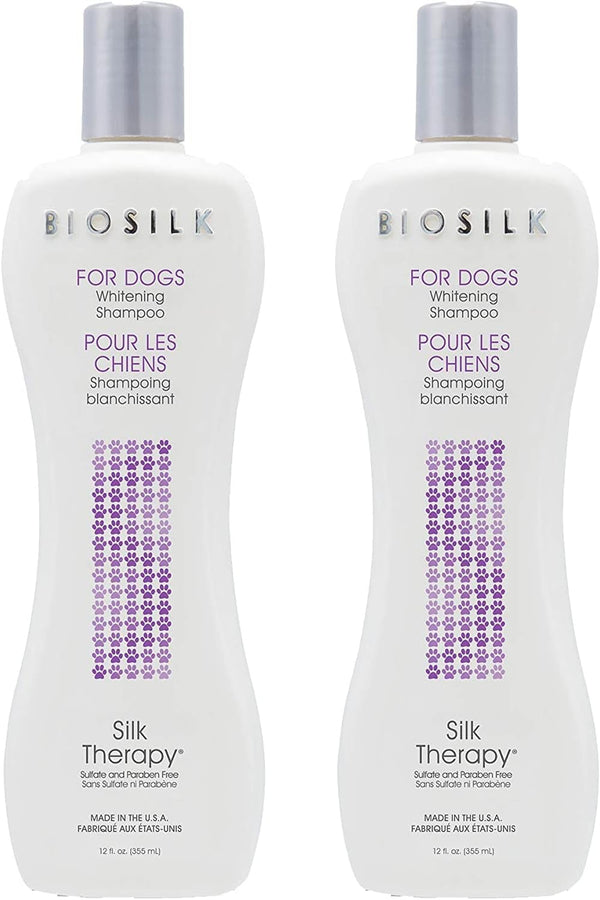 Biosilk Silk Therapy Whitening Dog Shampoo, Brightening Pet Shampoo with Silk Protein for White and Light Colored Coats, Enhances Shine and Softness, Ph Balanced Dog Wash, 12 Fl Oz | Brightening Formula with Silk Protein Enhances Shine and Softness for White and Light Coats8