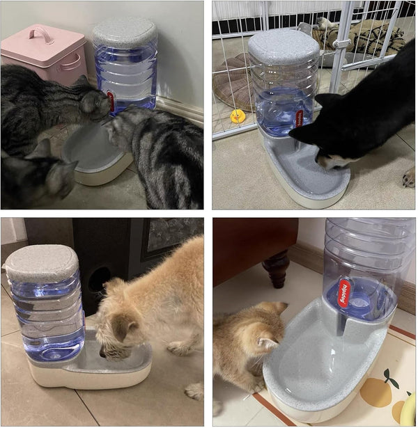 Kathson Automatic Cats Water Dispenser 1 Gallon Gravity Dogs Water Station Feeder Large Capacity Pet Drinking Bowls for Kitten Puppy6