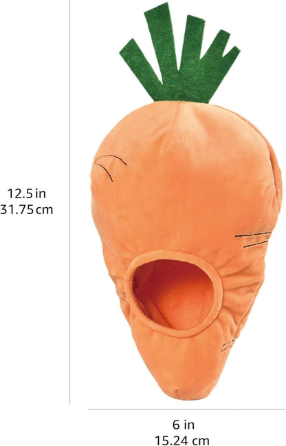 Amazon Basics Interactive Hide and Seek Squeaky Dog Plush Toy with Squeaker for Small Dogs, Rabbit and Carrot, Orange and White, 5-Pack5