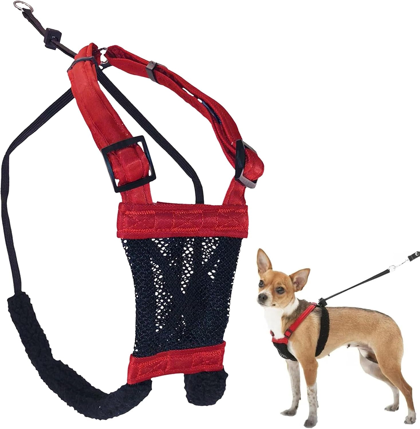 sporn-no-pull-dog-harness-durable-nylon-mesh-harness-for-large-dogs-no-choke-design-padded-restraint-sleeves-adjustable-fit-easy-on-off-large-xl-for-extra-large-breeds-black