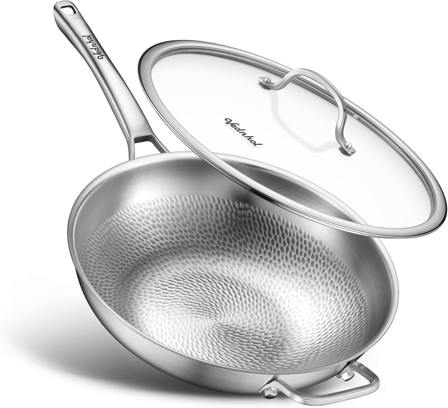 titanium-wok-pans-for-cooking-13in-pure-titanium-hammered-pro-pans-non-stick-skillet-for-cooking-non-toxic-pfas-pfoa-ptfe-free-cookware-dishwasher-oven-safe-kitchen-induction-compatible