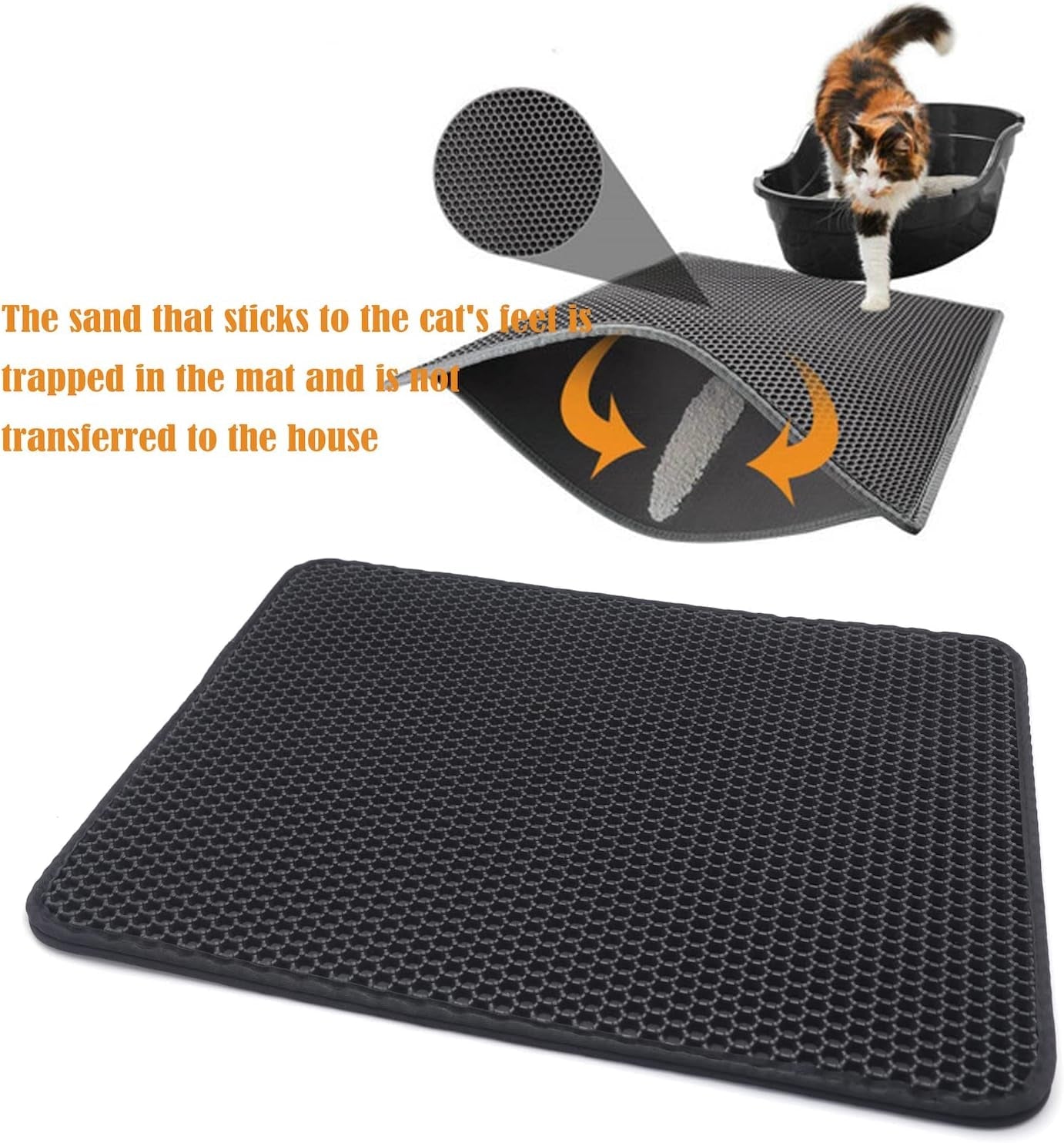 xkmt-animal-pet-supplies-cats-litter-housebreaking-75x58-black-cat-litter-mat-double-layer-pad-trapper-folding-pad-eva-foam-rubber