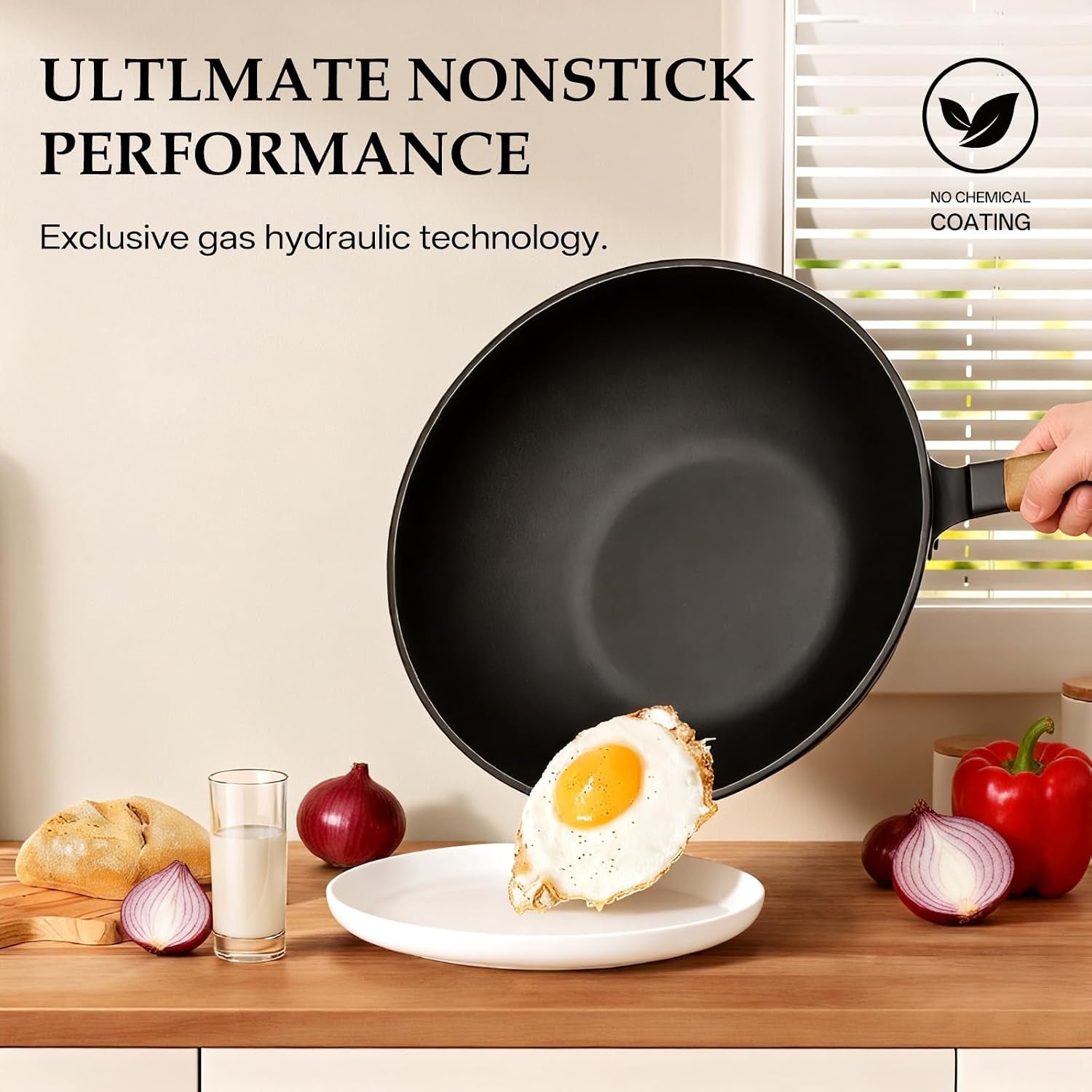 13-inch-wok-pan-with-lid-healthy-nonstick-woks-and-stir-fry-pans-black-silicone-spatula-silicone-strainer-standing-lid