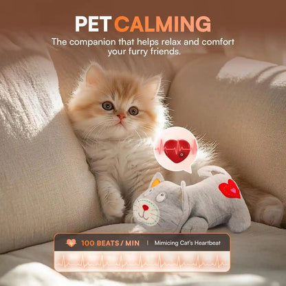 ALL for PAWS Heartbeat Cat Plush Toy – Calming Kitten Companion with Realistic Heartbeat, Anxiety Relief for Indoor Cats Dogs Pets2
