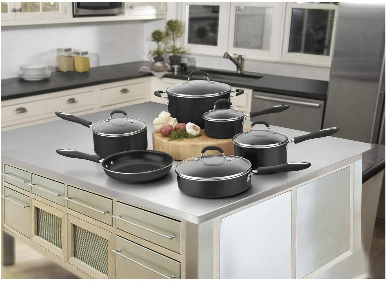 pots-and-pans-set-nonstick-w-aluminum-core-11-piece-black-11-pc-pots-and-pans-set-non-stick-dishwasher-safe-oven-safe-to-350-f-features-aluminum-core-easy-grip-handles-55-11bk