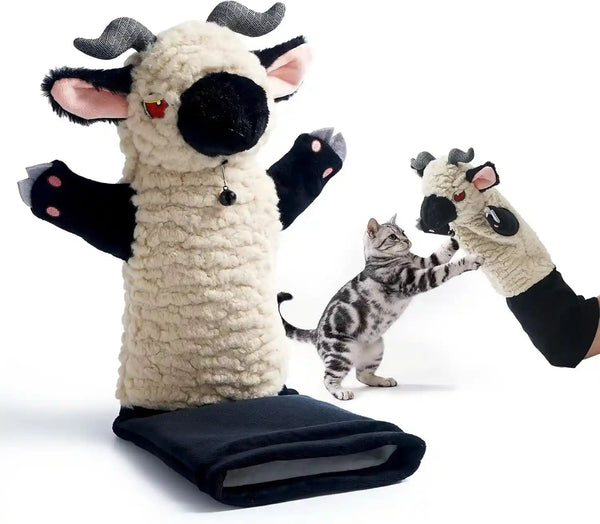 Cat Wrestling Glove, 22 Inch Cat Puppet Wrestler with 5 Catnip Pouches & 3 Layer Resistant Protection, Interactive Cat Toy with Treat Pocket for Boredom Relief & Mental Stimulation8
