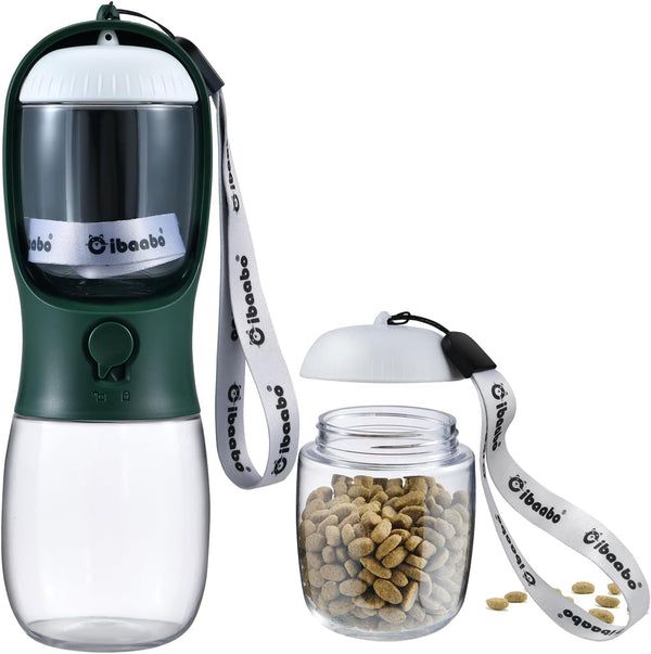 Cibaabo Dog Water Bottle Portable with Food Container & Filter for Travel | Feeding & Hydration | Travel Water Bowl | Portable Pet Dispenser | Dog Gifts | Puppy Essentials | for Hiking Camping Beach12