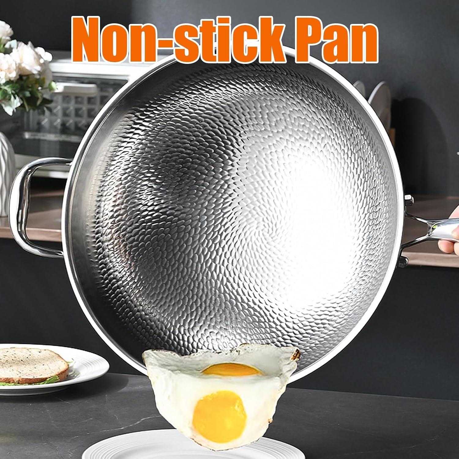 titanium-hammered-wok-2026-upgrade-double-side-hammered-frying-pans-nonstick-non-stick-wok-durable-scratch-resistant-non-stick-titanium-pans-for-cooking-with-lid-14in