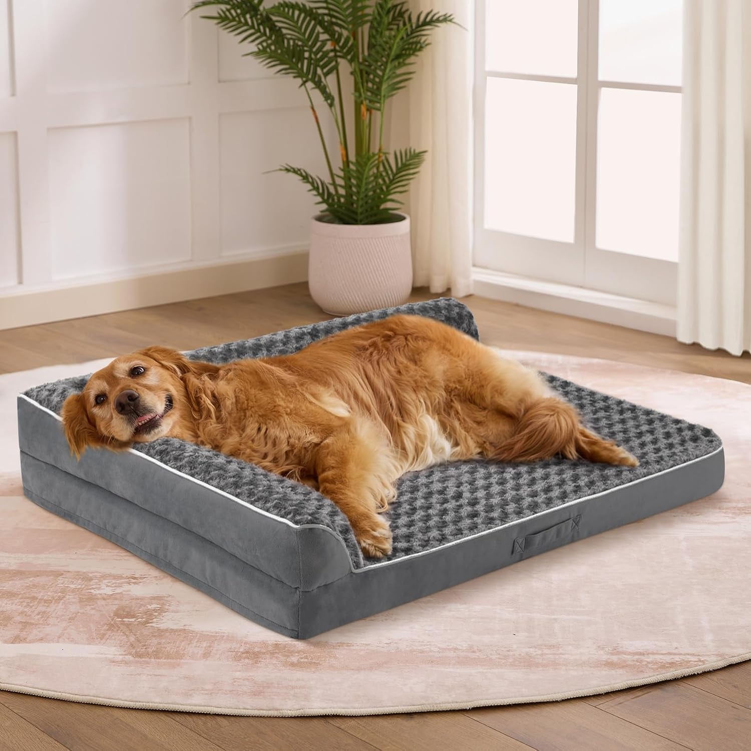 dog-beds-large-sized-dogs-xl-orthopedic-dog-beds-for-large-dogs-42x30x7-5-waterproof-pet-bed-with-washable-cover-l-shaped-pet-couch-with-portable-handle-grey