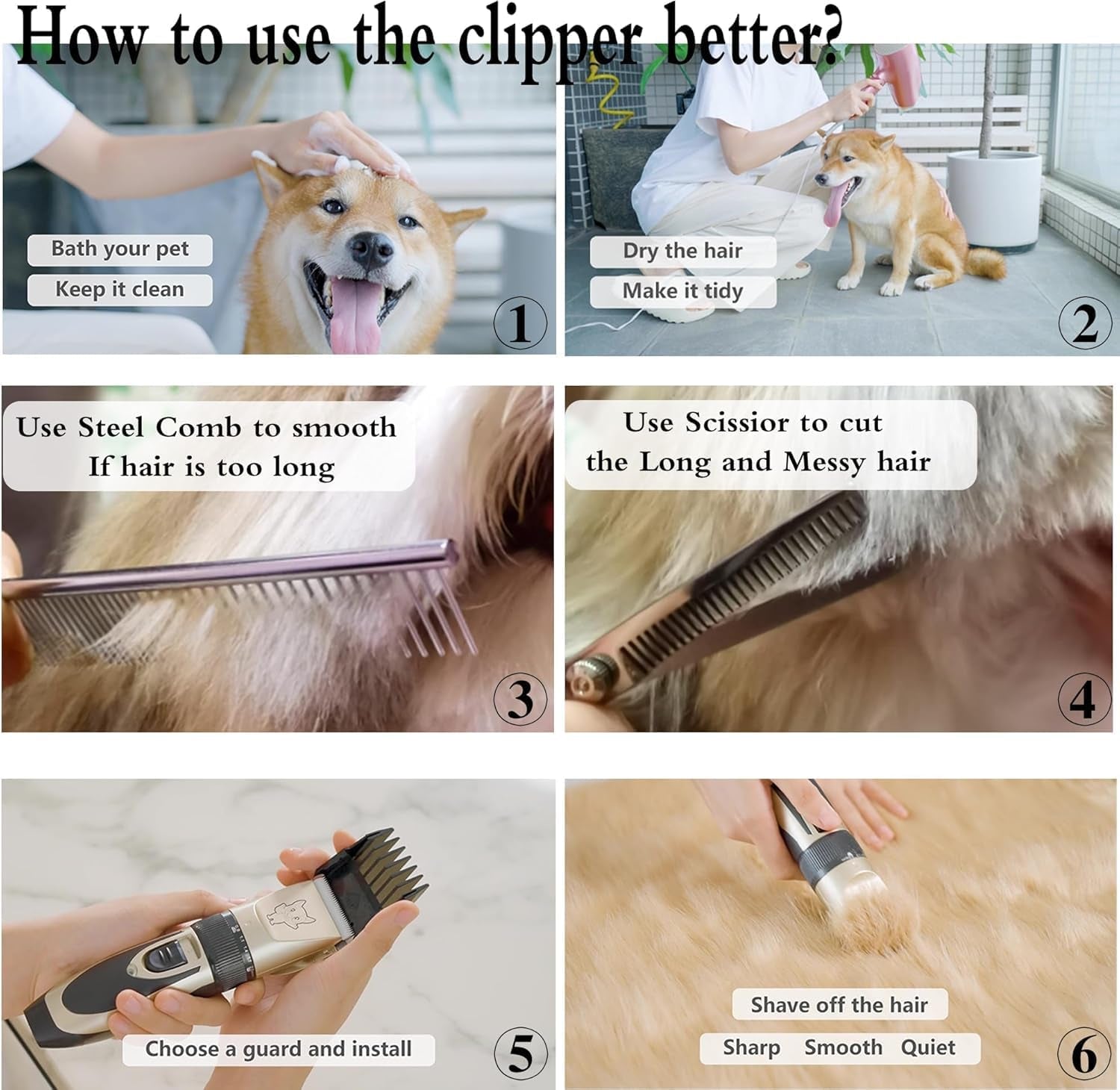 highdas-dog-clippers-for-grooming-low-noise-cordless-electric-dog-grooming-kit-clippers-rechargeable-quiet-dog-shaver-pet-hair-trimmer-kit-for-dogs-cats-gold