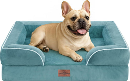 Comfort Expression Orthopedic Dog Bed for Extra Large Dogs with Bolster | Waterproof Dog Couch Bed with Washable Cover & Non-Slip Bottom, Supportive Egg Crate Foam XL Pet Bed, 42X30 Inch69