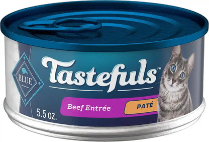 Blue Buffalo Tastefuls Wet Cat Food Paté Variety Pack (Chicken, Turkey & Chicken, Ocean Fish & Tuna) for Adult Cats, Made with Natural Ingredients, 5.5-Oz. Each (24 Cans)15