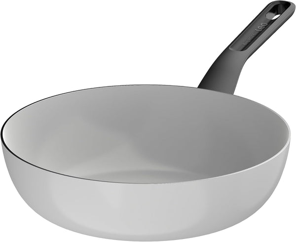 Leo Glints 11In Nonstick Ceramic Wok Pan, 4Qt Stir Fry Pan | Recycled Aluminum Induction Cookware, PFAS Free Non Toxic Ceragreen Coating, Stay Cool Handle, Straight Edge Deep Sautē Pan1
