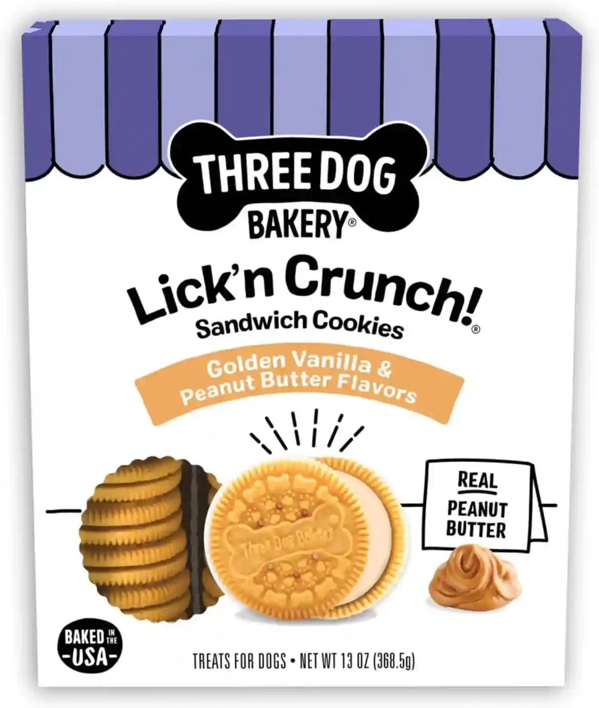 three-dog-bakery-lickn-crunch-dog-treats-13-oz-golden-vanilla-peanut-butter-sandwich-cookies-crunchy-treats-with-peanut-butter-creme