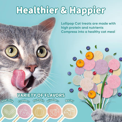 Lollipop Cat Treats, Freeze-Dried Lickable Snacks for Indoor Cats, Natural Soft Puree Wet Snacks Pops, Premium Cat Treats Lollipop Ideal for All Breeds and Ages Cats (Mixed (25 Pcs))3