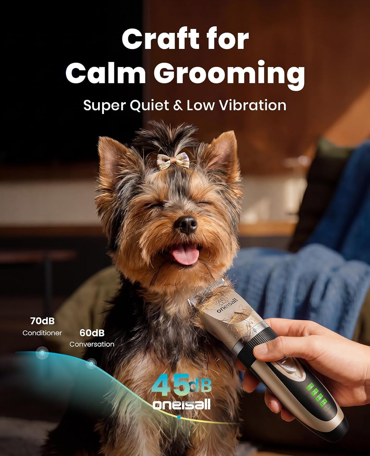 oneisall-dog-grooming-clippers-with-led-display-for-dogs-cats-low-noise-quiet-2-speed-cordless-rechargeable-fast-charge-detachable-waterproof-battery-level-display-model-x2-gold