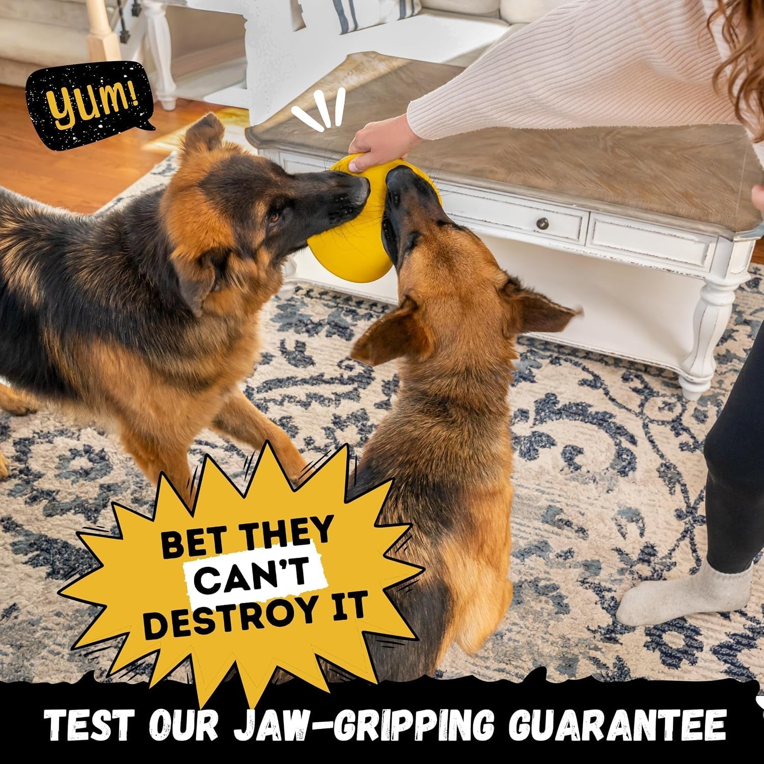 indestructible-dog-disc-lifetime-replacement-medium-large-breed-ultra-durable-for-aggressive-chewers-tough-strong-heavy-duty-natural-rubber-toy-fetch-tug-chew-8in