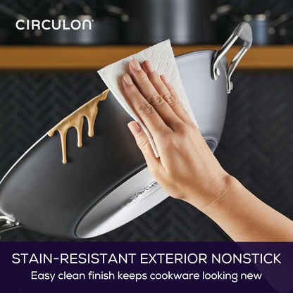 A1 Series W/Scratchdefense Nonstick Induction Wok with Lid, 14-Inch, Wok Pan with Lid, Graphite8