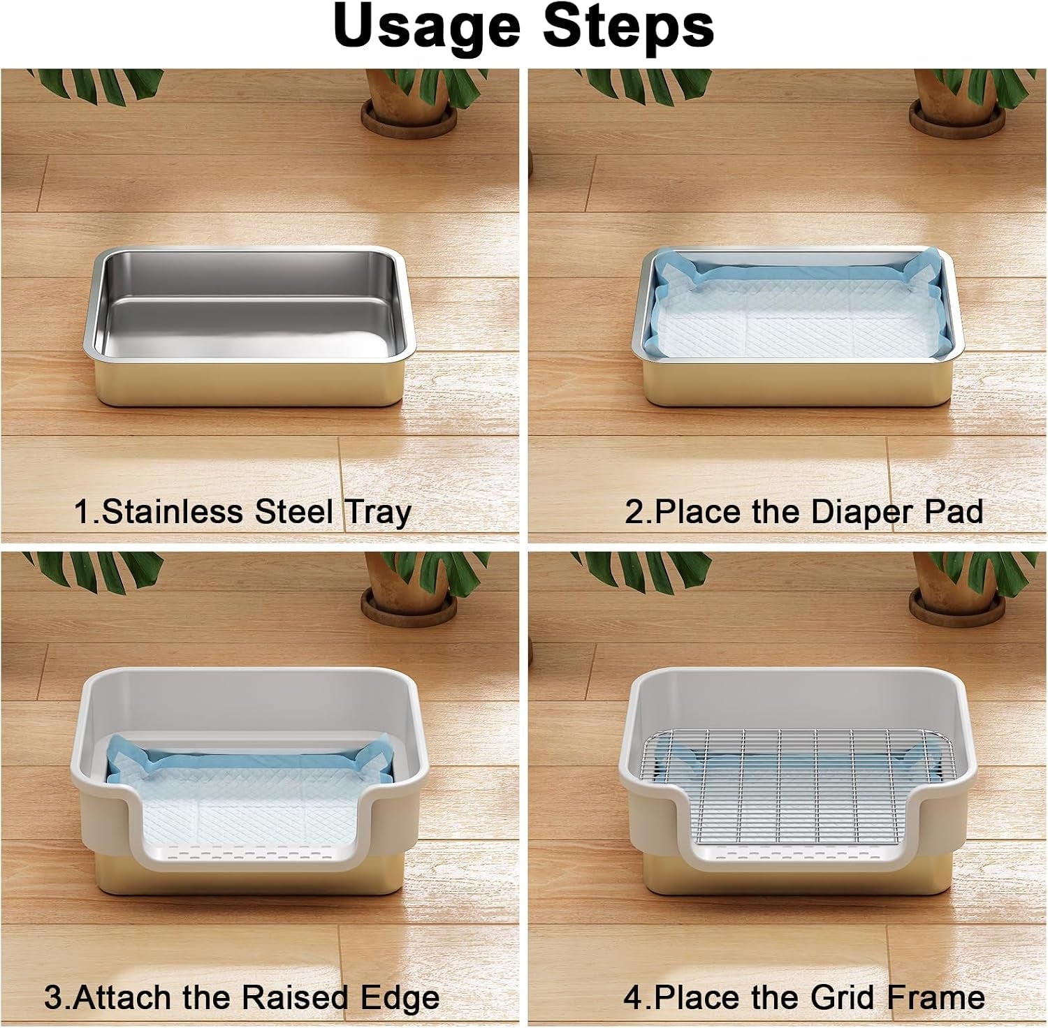 stainless-steel-sifting-litter-box-for-rabbit-bunny-16-9-13-4-inl-w-raised-border-split-double-layer-metal-grate-easy-clean-extra-large-space-for-guinea-pig-ferret