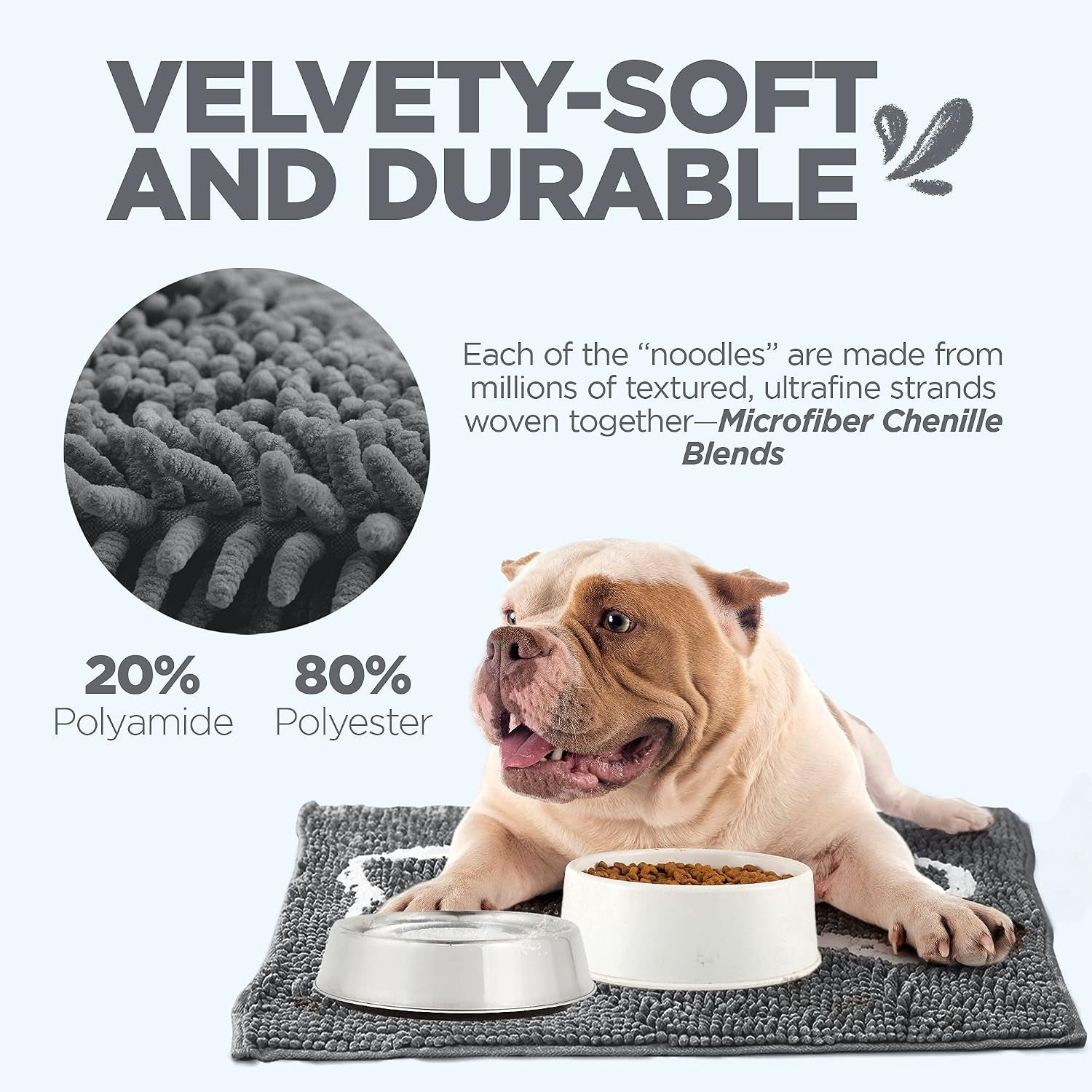 soggy-doggy-slopmat-dog-food-water-mat-gray-18x24-non-slip-backing-traps-kibble-crumbs-spills-kitchen-laundry-room-crate-side-use-quick-dry-chenille