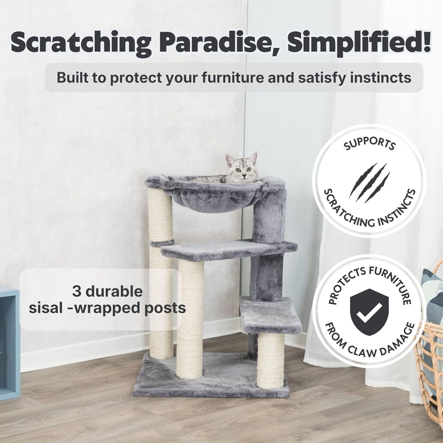 trixie-baza-senior-cat-tree-with-hammock-and-steps-scratching-posts-cat-playground-gray-medium