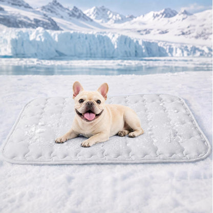 Luciphia Dog Cooling Mat, Q-MAX>0.5 Non-Slip Self-Cooling Pad for Pets | Elastic Support, Joint Protection; Q-MAX>0.5 Instant Cooling Needs No Power; Non-Slip Washable Dog Bed; Light Blue 20X3010
