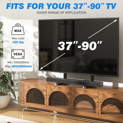 Table Top TV Stand with Height Adjustable TV Legs for 37-90 Inch Tvs | TV Stands Base with Cable Management for Flat/Curved Tvs, Steel TV Feet Replacement Holds up to 150 Lbs, Max VESA 800X600Mm8