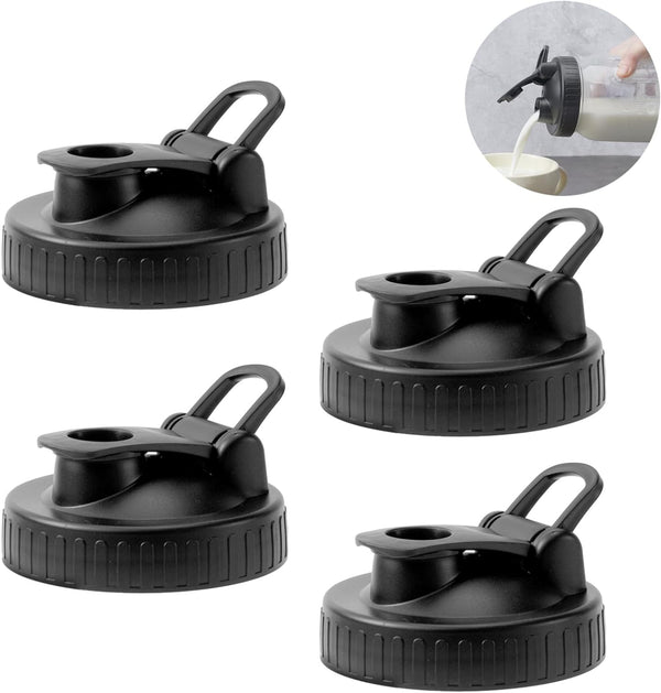 Pour Spout Lids for Ball Wide Mouth Mason Jars, Airtight Canning Jar Flip Cap Top Lid for Drinking, Salad, Dressing Pouring, Leak-Proof, Pack of 41