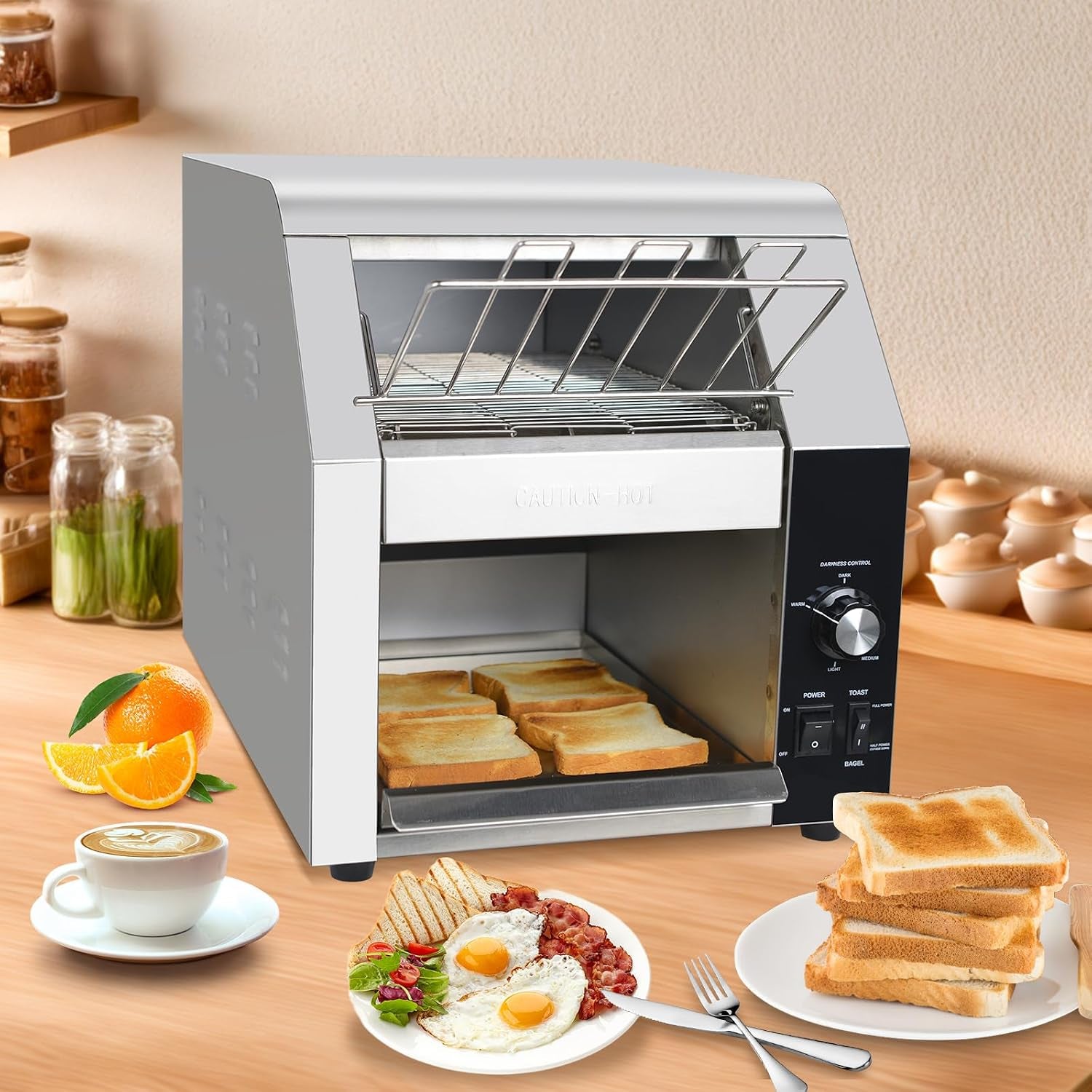 hakka-commercial-conveyor-toaster-450-slices-hour-heavy-duty-conveyor-toaster-stainless-steel-toaster-oven-electric-restaurant-toaster-with-3-opening-for-toast-bun-bagel-bread-120v-1800w