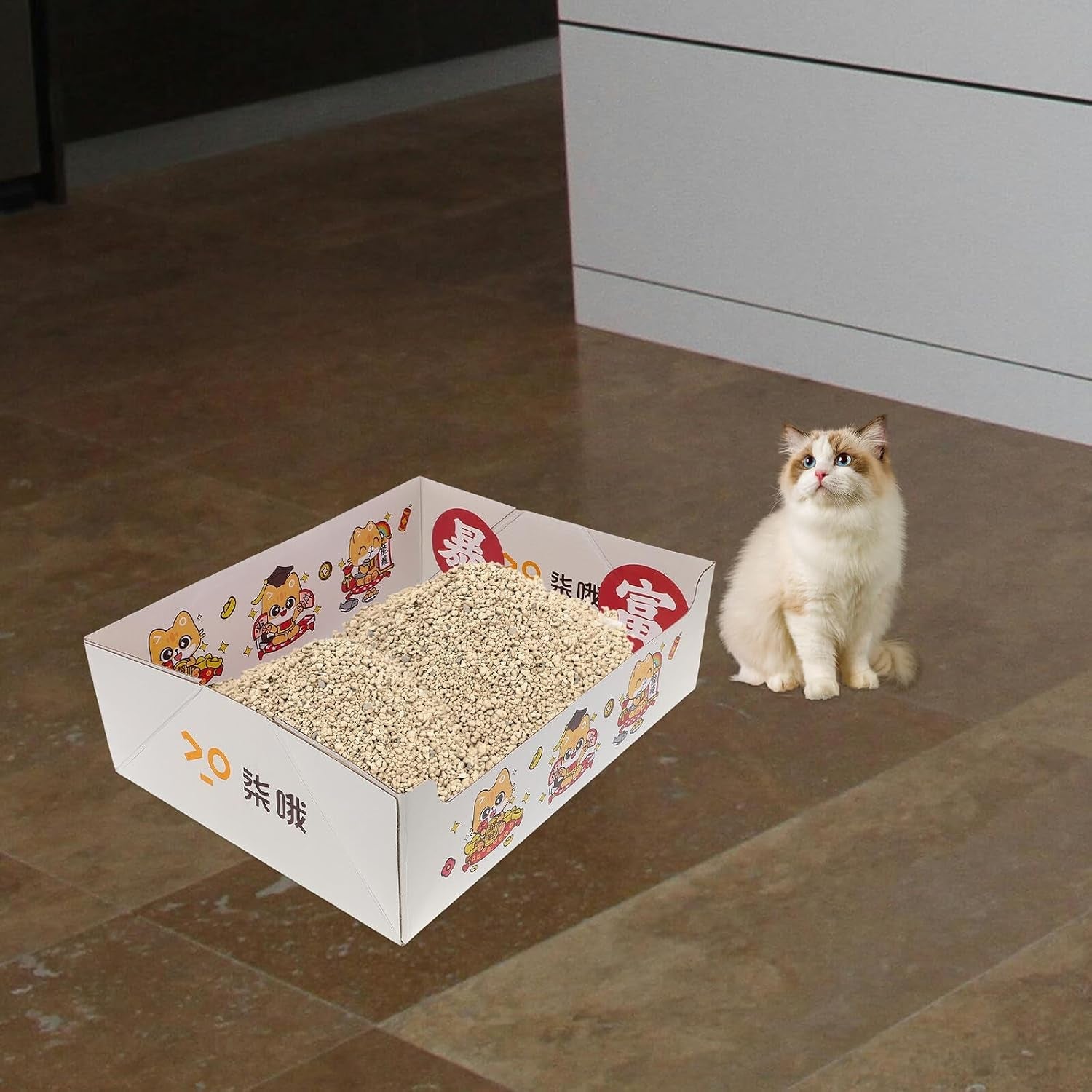 portable-collapsible-cat-litter-box-foldable-disposable-fiber-litter-tray-38x29x12cm-travel-friendly-indoor-outdoor-kitten-potty-for-pet-cleaning-and-housebreaking