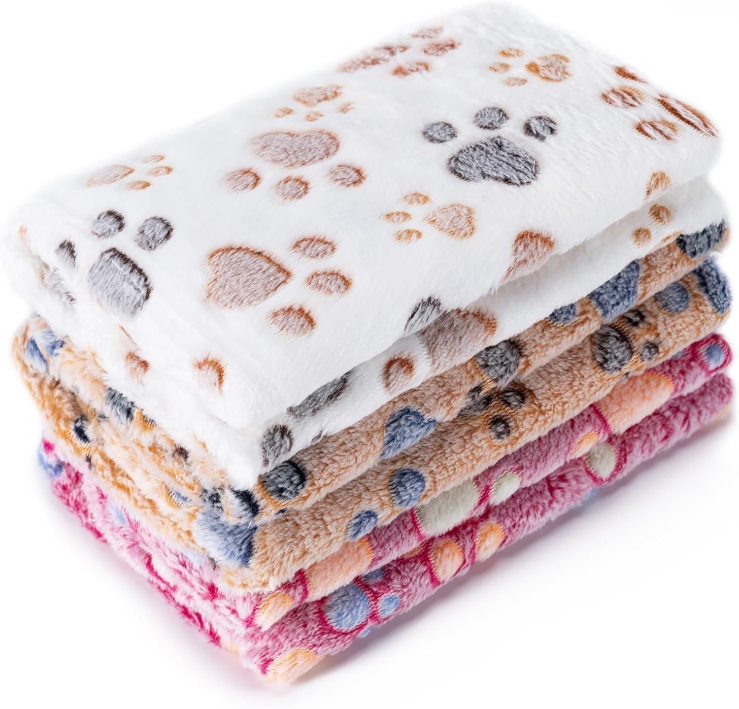 1-pack-3-blankets-super-soft-fluffy-premium-fleece-pet-blanket-flannel-paw-printed-throw-for-dog-puppy-cat-small-23x16-brown-pink-white