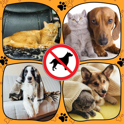 Kigley 2 Pcs Pet Deterrent Mat to Keep Dogs off Couch, Non-Electric Cat & Dog Deterrent Mat Pain Free Couch Covers to Keep Pets off Furniture Bed Indoor (72.05" × 56.30",Cream)4