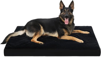 KSIIA Orthopedic Dog Bed for Large Dogs with Waterproof Lining, Grey, 35X22 | Deluxe Soft Plush Dog Crate Bed, Washable Pet Mat with Removable Cover & Egg Crate Foam for Large Dogs Sleeping & Relaxing28